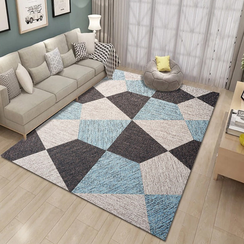 Multi Color Nordic Indoor Rug Synthetics Colorblock Abstract Geometric Carpet Non-Slip Washable Pet Friendly Rug for Home Tan Clearhalo 'Area Rug' 'Modern' 'Rugs' Rug' 2199522