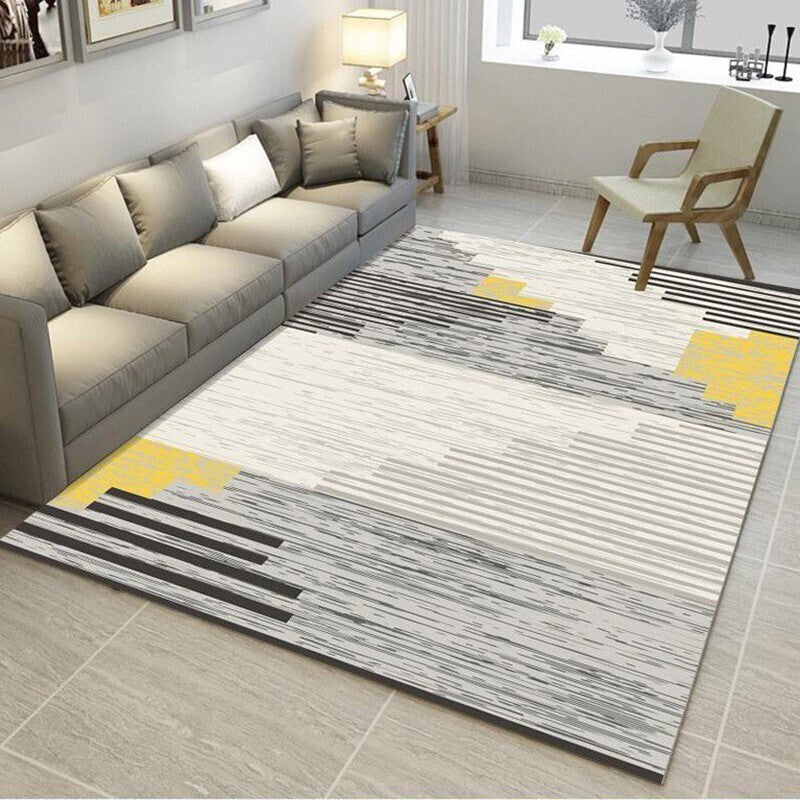 Multi Color Nordic Indoor Rug Synthetics Colorblock Abstract Geometric Carpet Non-Slip Washable Pet Friendly Rug for Home Clearhalo 'Area Rug' 'Modern' 'Rugs' Rug' 2199524