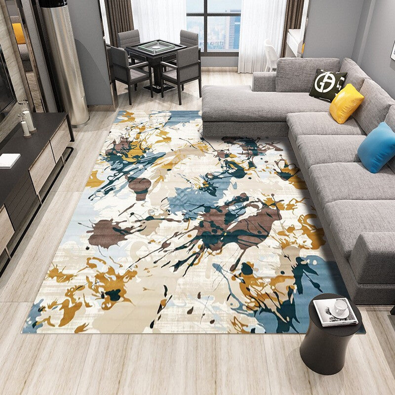 Multi Color Nordic Indoor Rug Synthetics Colorblock Abstract Geometric Carpet Non-Slip Washable Pet Friendly Rug for Home Clearhalo 'Area Rug' 'Modern' 'Rugs' Rug' 2199526