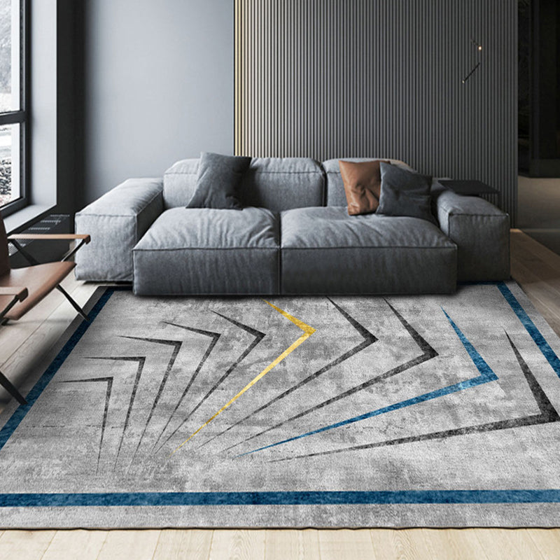 Simple Geometric Print Rug Multi-Colored Modern Area Carpet Polypropylene Non-Slip Backing Stain Resistant Washable Rug for Home Light Gray Clearhalo 'Area Rug' 'Modern' 'Rugs' Rug' 2199559