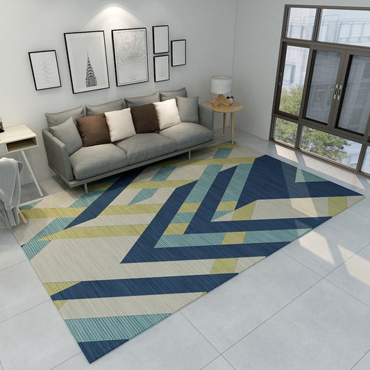 Novelty Modern Style Rug Multicolor Geometry Area Rug Stain Resistant Machine Washable Non-Slip Rug for Sitting Room Blue Clearhalo 'Area Rug' 'Modern' 'Rugs' Rug' 2199618