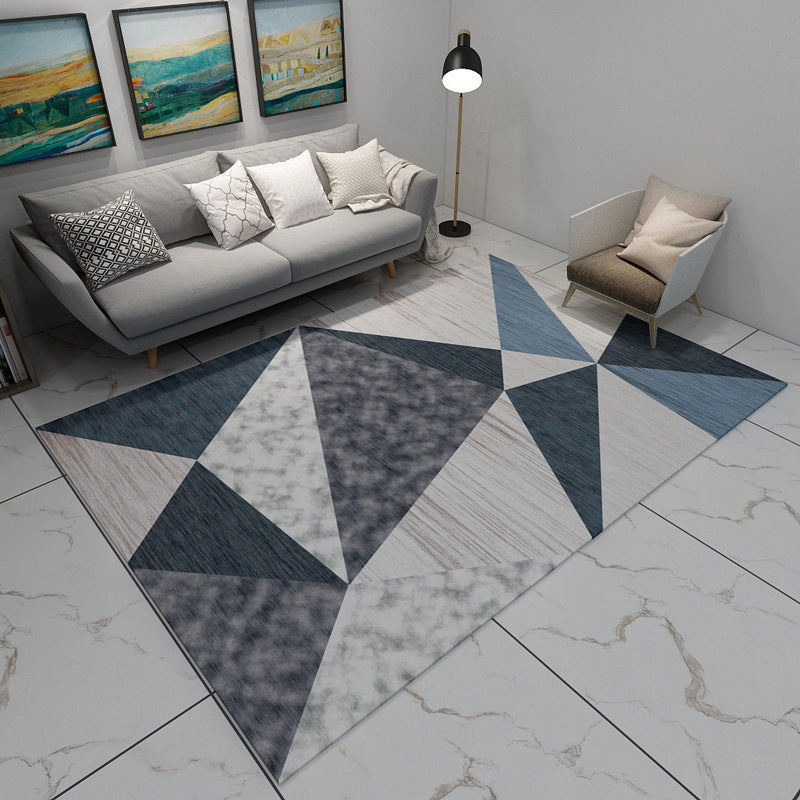 Novelty Modern Style Rug Multicolor Geometry Area Rug Stain Resistant Machine Washable Non-Slip Rug for Sitting Room Grey Clearhalo 'Area Rug' 'Modern' 'Rugs' Rug' 2199623