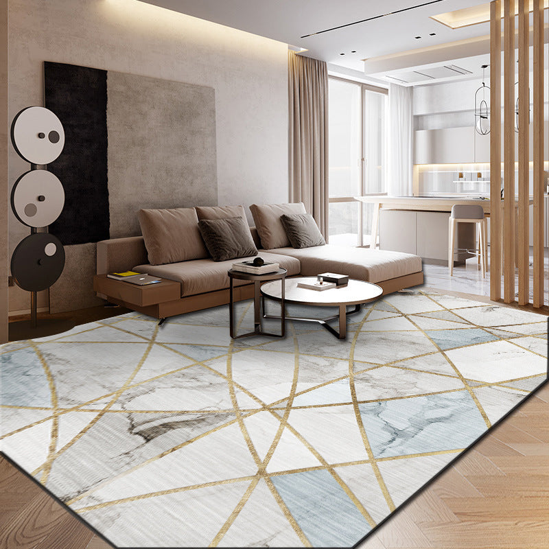 Modern Geometry Colorblock Rug Multi-Color Polyester Carpet Pet Friendly Anti-Slip Backing Washable Rug for Room Clearhalo 'Area Rug' 'Modern' 'Rugs' Rug' 2199688