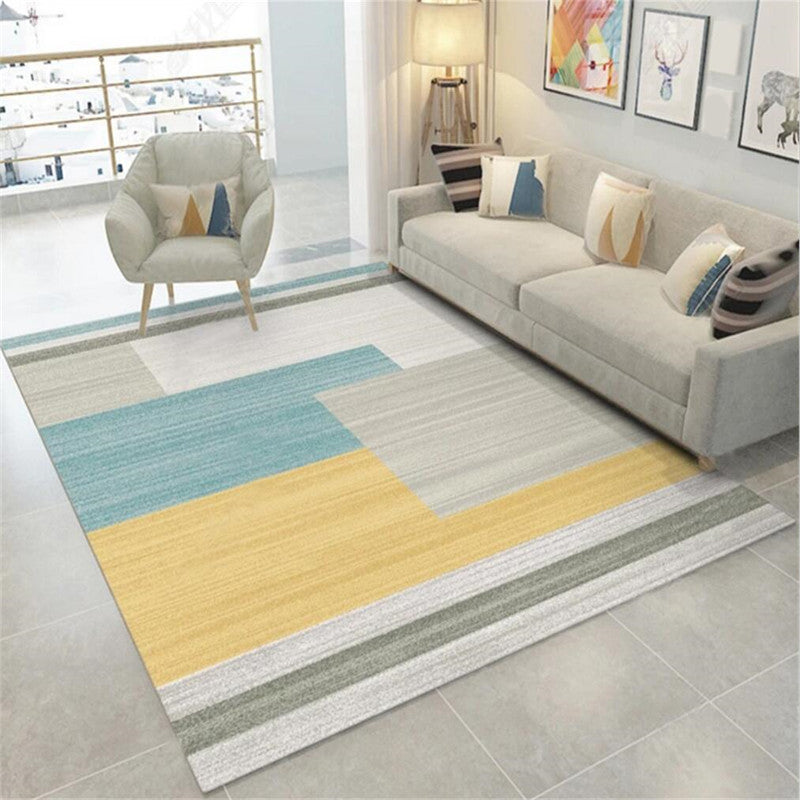Modern Geometry Colorblock Rug Multi-Color Polyester Carpet Pet Friendly Anti-Slip Backing Washable Rug for Room Clearhalo 'Area Rug' 'Modern' 'Rugs' Rug' 2199698