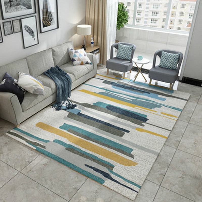 Modern Geometry Colorblock Rug Multi-Color Polyester Carpet Pet Friendly Anti-Slip Backing Washable Rug for Room Clearhalo 'Area Rug' 'Modern' 'Rugs' Rug' 2199699