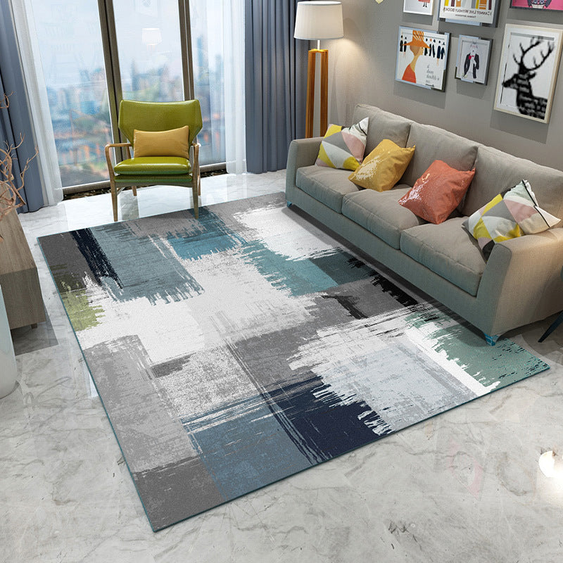 Modern Geometry Colorblock Rug Multi-Color Polyester Carpet Pet Friendly Anti-Slip Backing Washable Rug for Room Clearhalo 'Area Rug' 'Modern' 'Rugs' Rug' 2199703