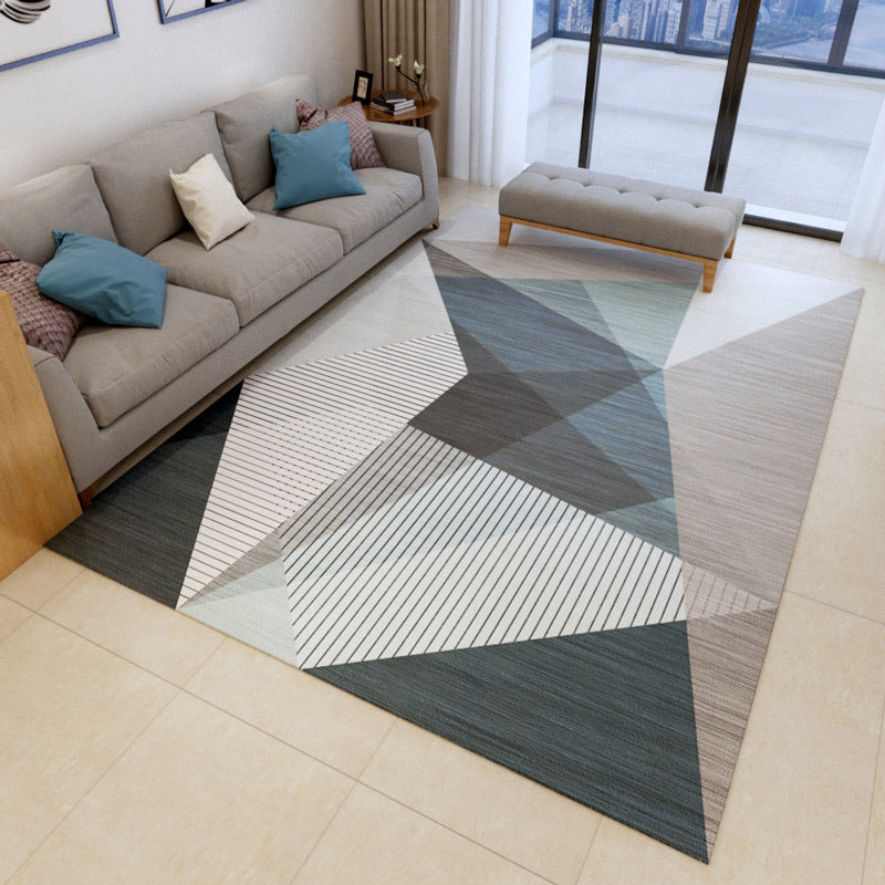 Modern Geometry Colorblock Rug Multi-Color Polyester Carpet Pet Friendly Anti-Slip Backing Washable Rug for Room Clearhalo 'Area Rug' 'Modern' 'Rugs' Rug' 2199714