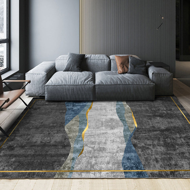 Contemporary Lounge Rug Multicolor Heathered Geometric Rug Polypropylene Stain Resistant Machine Washable Anti-Slip Rug Grey Clearhalo 'Area Rug' 'Modern' 'Rugs' Rug' 2199724