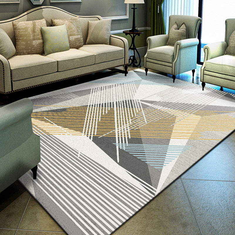Unique Geometrical Print Rug Multi Color Modern Carpet Synthetics Stain Resistant Washable Non-Slip Backing Rug for Home Clearhalo 'Area Rug' 'Modern' 'Rugs' Rug' 2199728