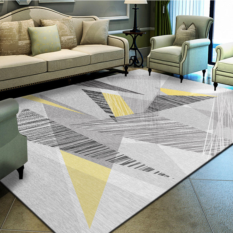 Unique Geometrical Print Rug Multi Color Modern Carpet Synthetics Stain Resistant Washable Non-Slip Backing Rug for Home Clearhalo 'Area Rug' 'Modern' 'Rugs' Rug' 2199733