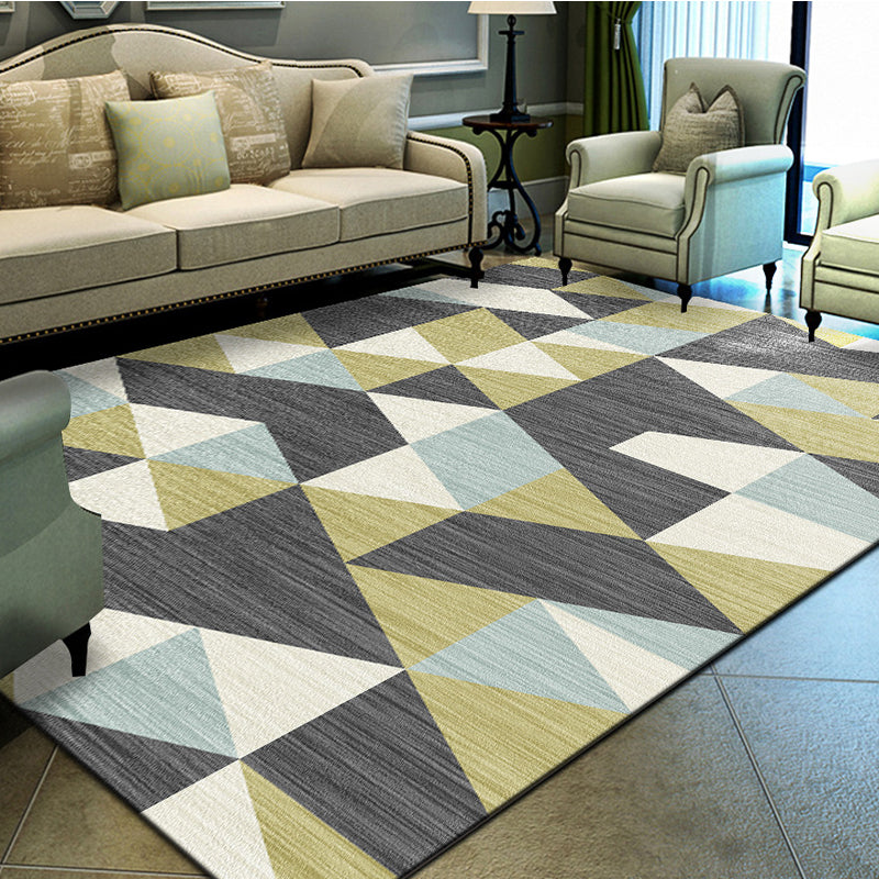 Unique Geometrical Print Rug Multi Color Modern Carpet Synthetics Stain Resistant Washable Non-Slip Backing Rug for Home Clearhalo 'Area Rug' 'Modern' 'Rugs' Rug' 2199739