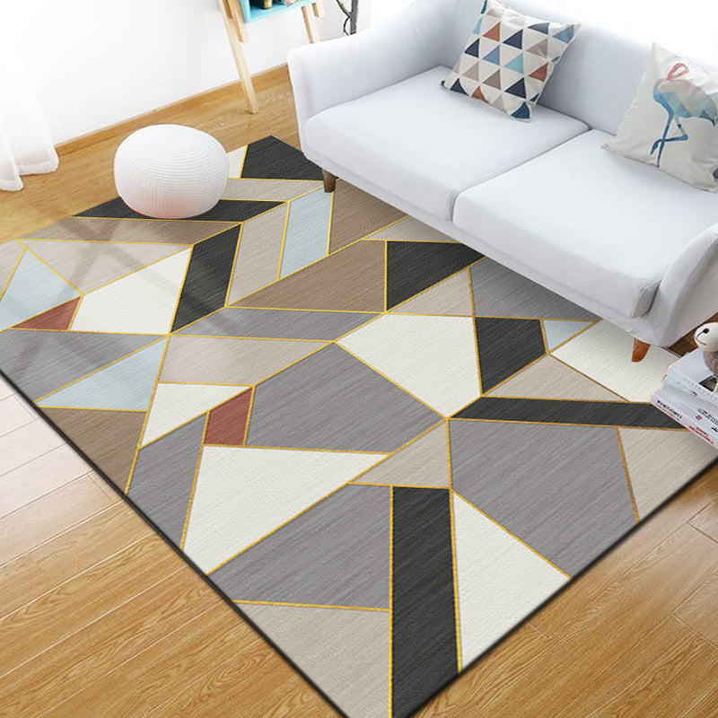 Unique Geometrical Print Rug Multi Color Modern Carpet Synthetics Stain Resistant Washable Non-Slip Backing Rug for Home Clearhalo 'Area Rug' 'Modern' 'Rugs' Rug' 2199743