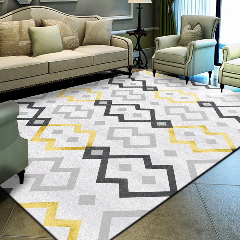 Unique Geometrical Print Rug Multi Color Modern Carpet Synthetics Stain Resistant Washable Non-Slip Backing Rug for Home Clearhalo 'Area Rug' 'Modern' 'Rugs' Rug' 2199744
