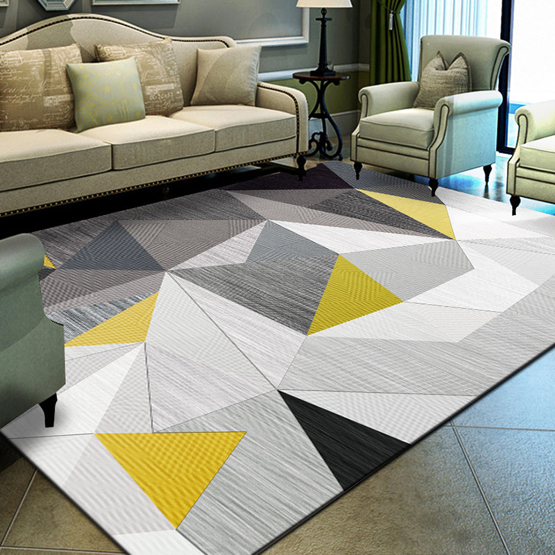 Unique Geometrical Print Rug Multi Color Modern Carpet Synthetics Stain Resistant Washable Non-Slip Backing Rug for Home Clearhalo 'Area Rug' 'Modern' 'Rugs' Rug' 2199747