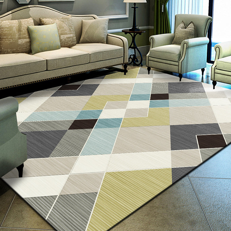 Unique Geometrical Print Rug Multi Color Modern Carpet Synthetics Stain Resistant Washable Non-Slip Backing Rug for Home Clearhalo 'Area Rug' 'Modern' 'Rugs' Rug' 2199749