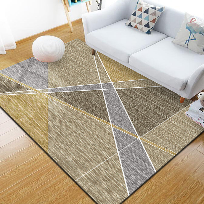 Unique Geometrical Print Rug Multi Color Modern Carpet Synthetics Stain Resistant Washable Non-Slip Backing Rug for Home Brown Clearhalo 'Area Rug' 'Modern' 'Rugs' Rug' 2199750