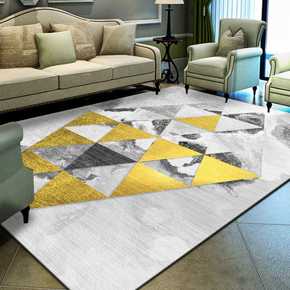 Unique Geometrical Print Rug Multi Color Modern Carpet Synthetics Stain Resistant Washable Non-Slip Backing Rug for Home Gold Clearhalo 'Area Rug' 'Modern' 'Rugs' Rug' 2199753