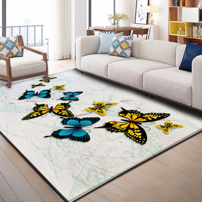 Nordic Drawing Room Rug Multi Colored Patterned Carpet Polypropylene Machine Washable Anti-Slip Backing Pet Friendly Rug Clearhalo 'Area Rug' 'Modern' 'Rugs' Rug' 2199782
