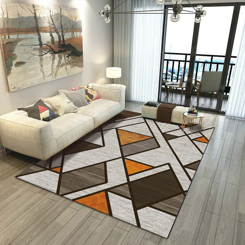 Nordic Drawing Room Rug Multi Colored Patterned Carpet Polypropylene Machine Washable Anti-Slip Backing Pet Friendly Rug Clearhalo 'Area Rug' 'Modern' 'Rugs' Rug' 2199783