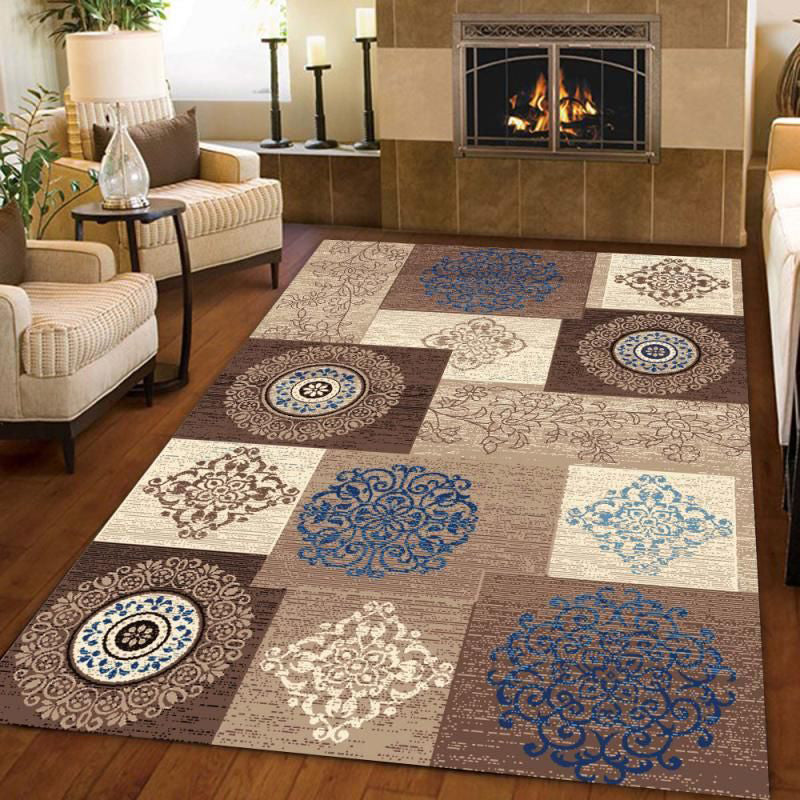 Nordic Drawing Room Rug Multi Colored Patterned Carpet Polypropylene Machine Washable Anti-Slip Backing Pet Friendly Rug Clearhalo 'Area Rug' 'Modern' 'Rugs' Rug' 2199793