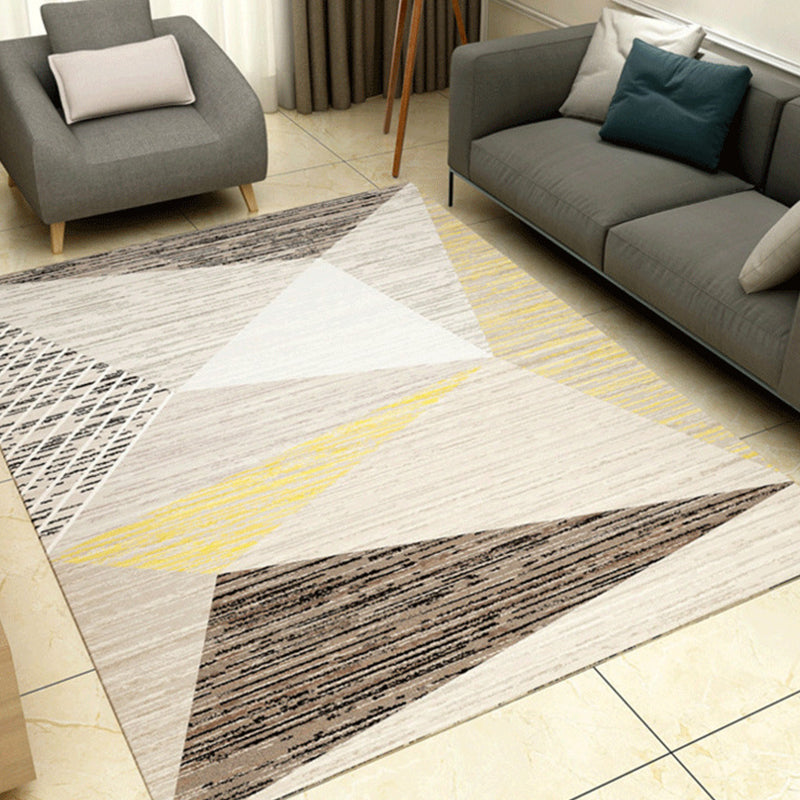 Nordic Drawing Room Rug Multi Colored Patterned Carpet Polypropylene Machine Washable Anti-Slip Backing Pet Friendly Rug Clearhalo 'Area Rug' 'Modern' 'Rugs' Rug' 2199796