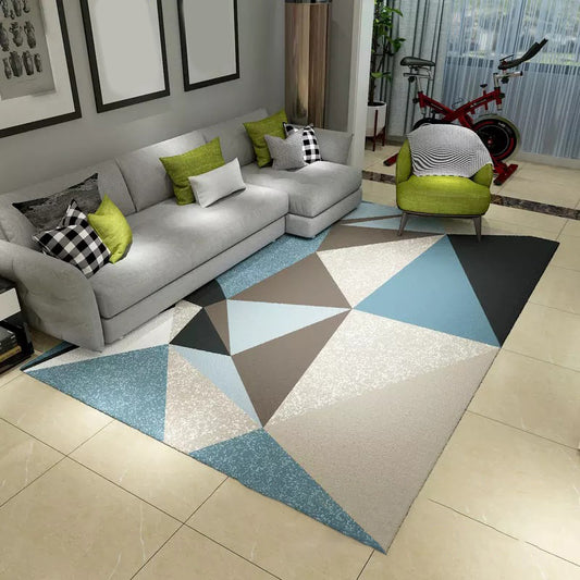 Multi-Colored Living Room Rug Contemporary Geometric Carpet Synthetics Stain Resistant Non-Slip Backing Washable Rug Clearhalo 'Area Rug' 'Modern' 'Rugs' Rug' 2199818