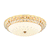 Dome Living Room Flush Light White Glass LED Simplicity Ceiling Lamp with Faceted Crystal Accent, 12"/16"/19.5" Wide White Clearhalo 'Ceiling Lights' 'Close To Ceiling Lights' 'Close to ceiling' 'Flush mount' Lighting' 21