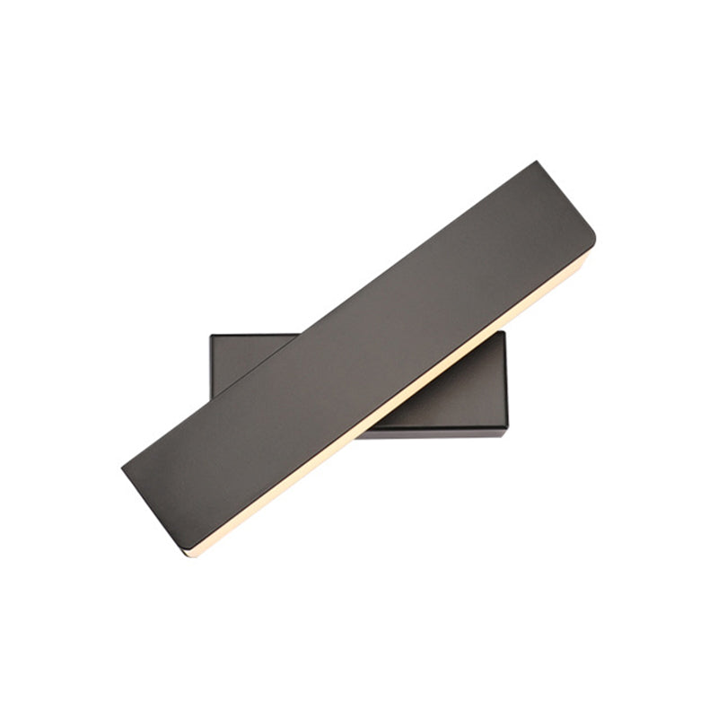 Simple Black/White Linear LED Wall Sconce Light Rotatable Acrylic Wall Light Sconce in Warm/White Light Clearhalo 'Wall Lamps & Sconces' 'Wall Lights' Lighting' 220205