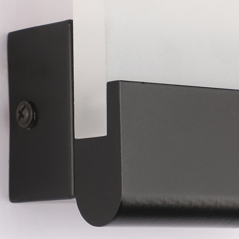 4" Wide Black/White Acrylic Sconce Light Simple Cuboid LED Wall Lighting Ideas, Warm/White Light Clearhalo 'Cast Iron' 'Glass' 'Industrial' 'Modern wall lights' 'Modern' 'Tiffany' 'Traditional wall lights' 'Wall Lamps & Sconces' 'Wall Lights' Lighting' 220239