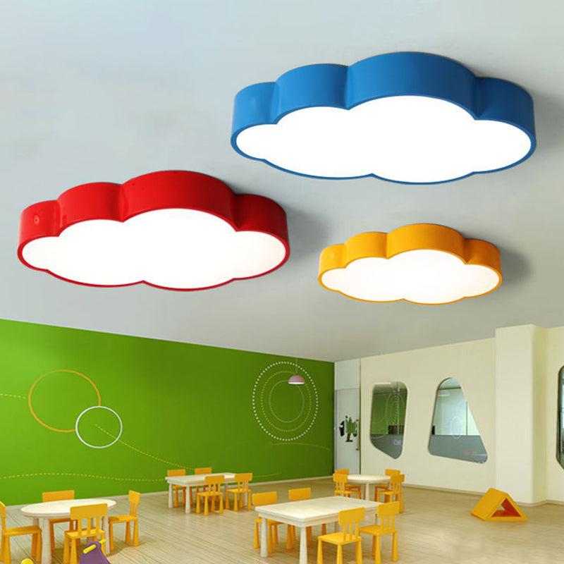 Acrylic Cloud Shade Flush Light Minimalist LED Flush Ceiling Light Fixture for Nursery Clearhalo 'Ceiling Lights' 'Close To Ceiling Lights' 'Close to ceiling' 'Flush mount' Lighting' 2204202