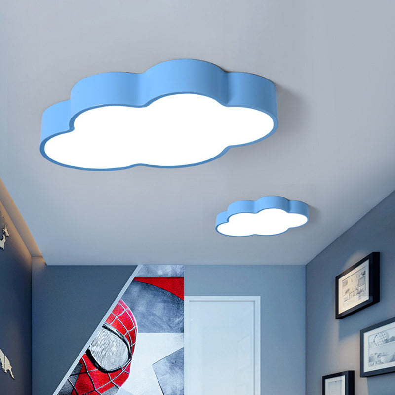 Acrylic Cloud Shade Flush Light Minimalist LED Flush Ceiling Light Fixture for Nursery Clearhalo 'Ceiling Lights' 'Close To Ceiling Lights' 'Close to ceiling' 'Flush mount' Lighting' 2204203