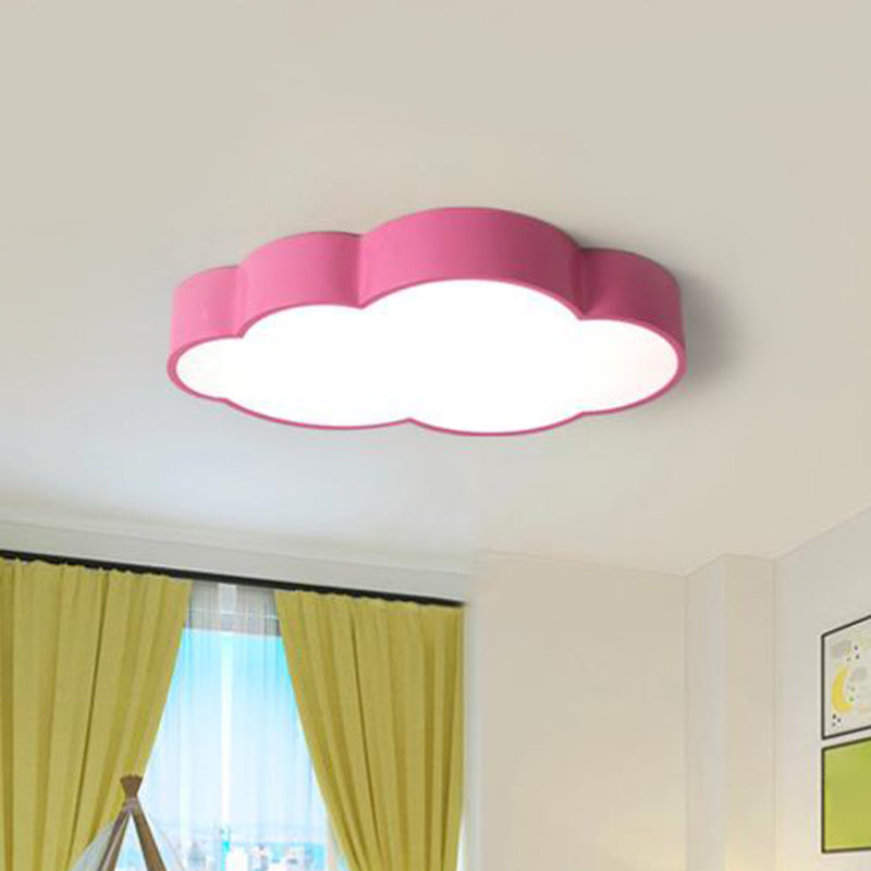 Acrylic Cloud Shade Flush Light Minimalist LED Flush Ceiling Light Fixture for Nursery Pink Clearhalo 'Ceiling Lights' 'Close To Ceiling Lights' 'Close to ceiling' 'Flush mount' Lighting' 2204205