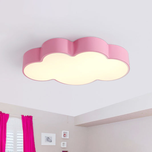 Cloud Kindergarten Flush Mount Lighting Metallic Kids Style LED Flush Mount Fixture with Acrylic Shade Clearhalo 'Ceiling Lights' 'Close To Ceiling Lights' 'Close to ceiling' 'Flush mount' Lighting' 2204215