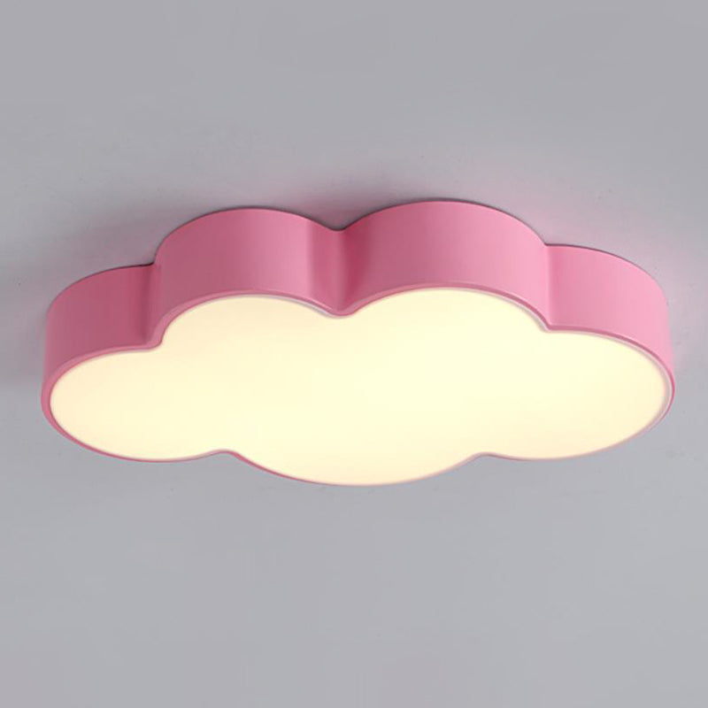 Cloud Kindergarten Flush Mount Lighting Metallic Kids Style LED Flush Mount Fixture with Acrylic Shade Clearhalo 'Ceiling Lights' 'Close To Ceiling Lights' 'Close to ceiling' 'Flush mount' Lighting' 2204216