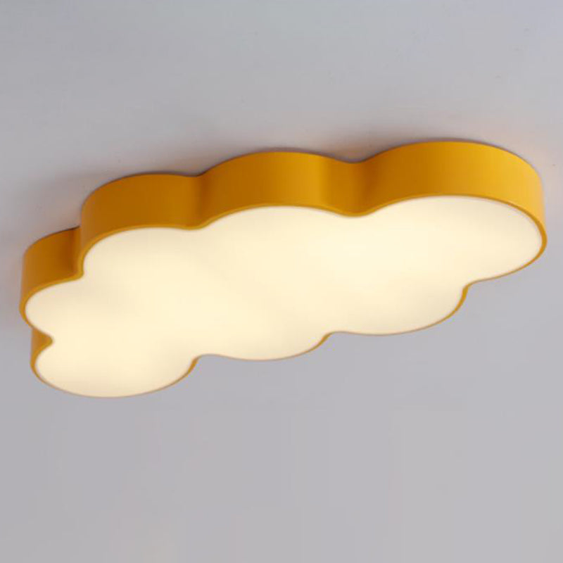 Cloud Kindergarten Flush Mount Lighting Metallic Kids Style LED Flush Mount Fixture with Acrylic Shade Clearhalo 'Ceiling Lights' 'Close To Ceiling Lights' 'Close to ceiling' 'Flush mount' Lighting' 2204218
