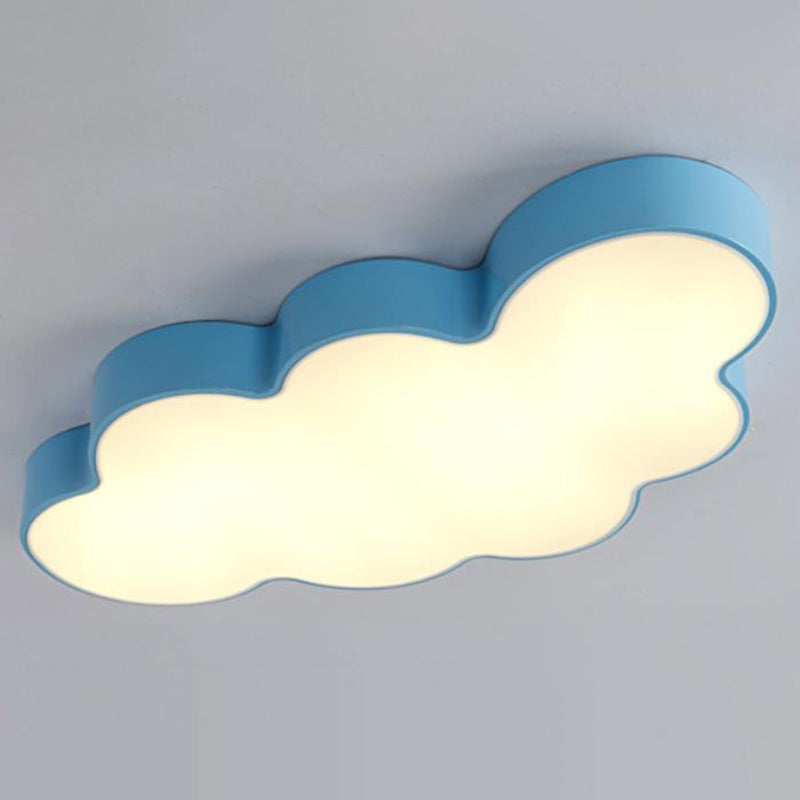 Cloud Kindergarten Flush Mount Lighting Metallic Kids Style LED Flush Mount Fixture with Acrylic Shade Clearhalo 'Ceiling Lights' 'Close To Ceiling Lights' 'Close to ceiling' 'Flush mount' Lighting' 2204221
