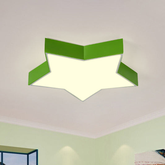 Simplicity Star LED Flush Mount Light Acrylic Child Room Ceiling Light Flush Mount Clearhalo 'Ceiling Lights' 'Close To Ceiling Lights' 'Close to ceiling' 'Flush mount' Lighting' 2204230