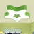 Star Shade Nursery Flush Mount Lighting Acrylic Kids Style LED Flush Mount Fixture Green Clearhalo 'Ceiling Lights' 'Close To Ceiling Lights' 'Close to ceiling' 'Flush mount' Lighting' 2204251