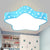 Cartoon Star Shade LED Flush Mount Light Acrylic Nursery Ceiling Light Flush Mount Blue Clearhalo 'Ceiling Lights' 'Close To Ceiling Lights' 'Close to ceiling' 'Flush mount' Lighting' 2204255