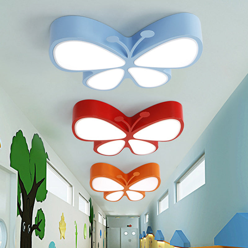 Butterfly Kindergarten LED Flush Mount Light Acrylic Simplicity Ceiling Light Flush Mount Clearhalo 'Ceiling Lights' 'Close To Ceiling Lights' 'Close to ceiling' 'Flush mount' Lighting' 2204300