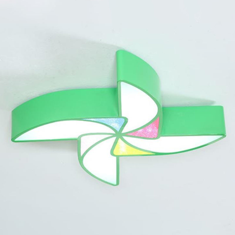 Pinwheel Shaped LED Flush Mount Light Simplicity Acrylic Nursery ...