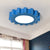 Gear Shaped Flush Mount Lighting Cartoon Metallic Blue LED Flush Mount Fixture for Nursery Blue Clearhalo 'Ceiling Lights' 'Close To Ceiling Lights' 'Close to ceiling' 'Flush mount' Lighting' 2204337