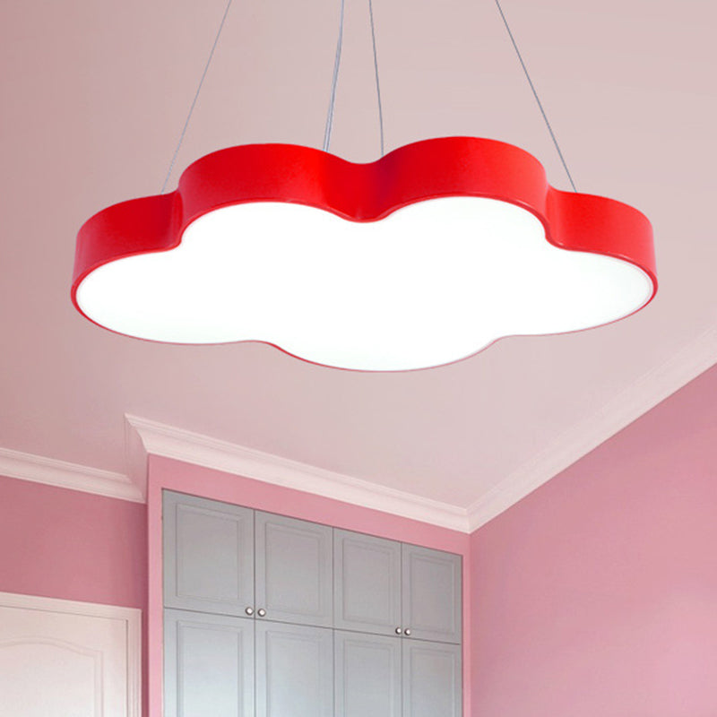 Cloud Shade Nursery Chandelier Lighting Acrylic Minimalist LED Pendant Light Fixture Clearhalo 'Ceiling Lights' 'Chandeliers' Lighting' options 2204394