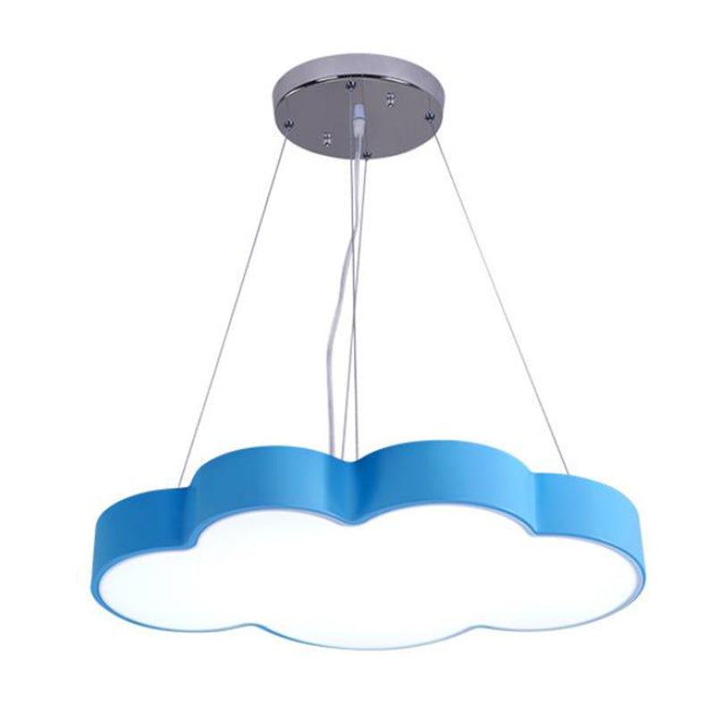 Cloud Shade Nursery Chandelier Lighting Acrylic Minimalist LED Pendant Light Fixture Blue Clearhalo 'Ceiling Lights' 'Chandeliers' Lighting' options 2204402_1321c0d9-20f3-42ae-95d2-79ece54e75b6