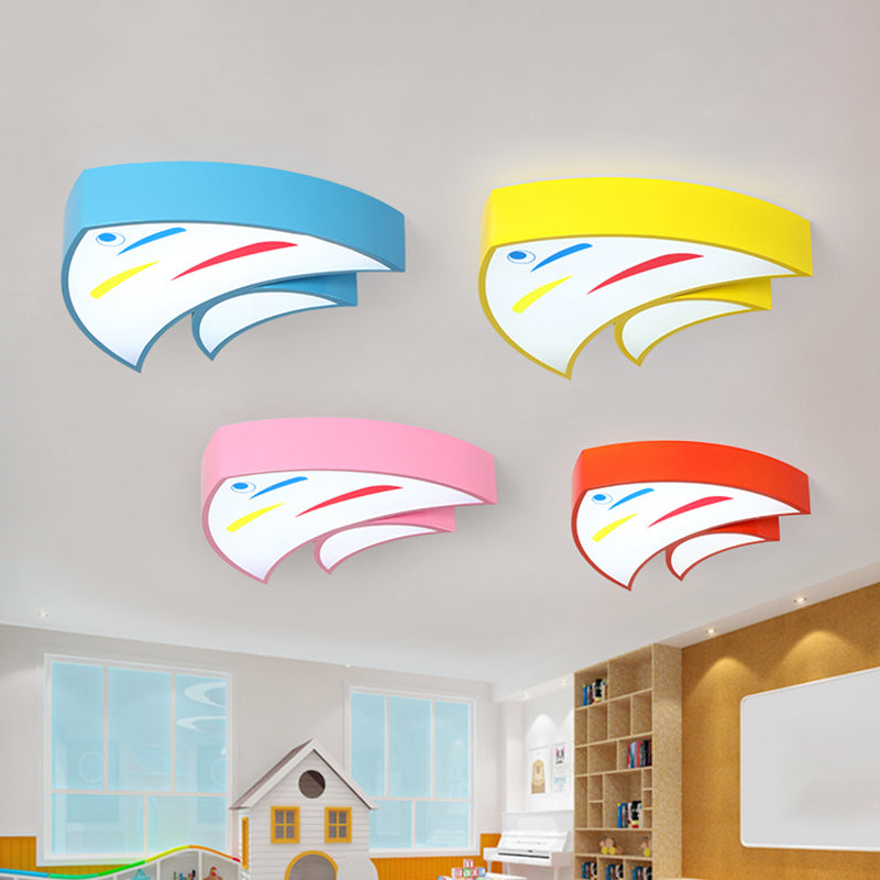 Kids Style Tropical Fish Flush Mount Lighting Metallic LED Flush Mount Fixture for Kindergarten Clearhalo 'Ceiling Lights' 'Close To Ceiling Lights' 'Close to ceiling' 'Flush mount' Lighting' 2204416