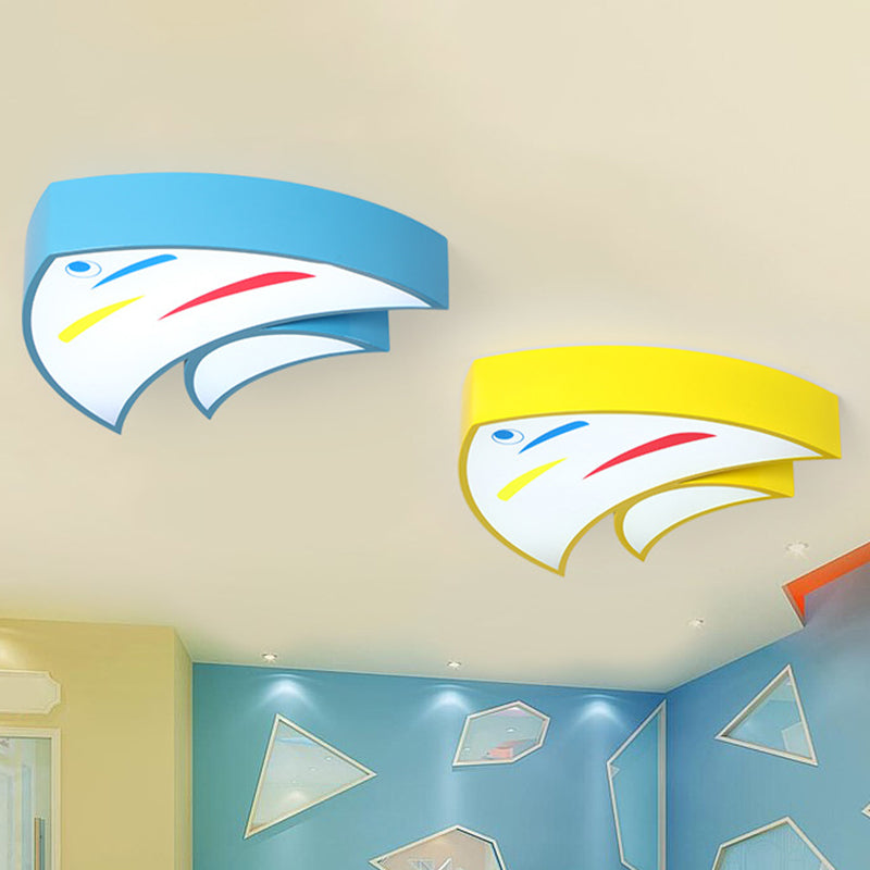 Kids Style Tropical Fish Flush Mount Lighting Metallic LED Flush Mount Fixture for Kindergarten Clearhalo 'Ceiling Lights' 'Close To Ceiling Lights' 'Close to ceiling' 'Flush mount' Lighting' 2204419