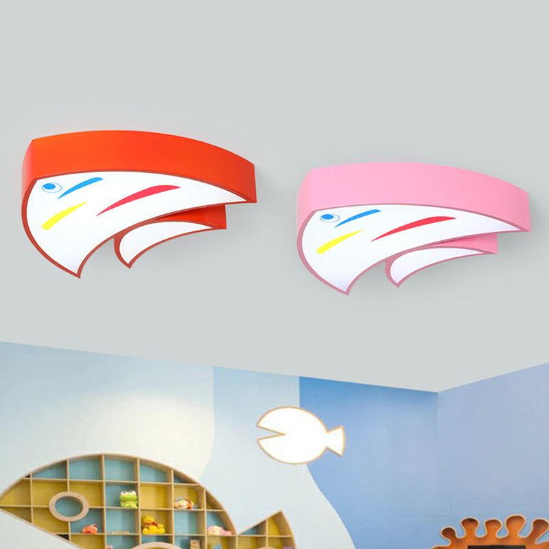Kids Style Tropical Fish Flush Mount Lighting Metallic LED Flush Mount Fixture for Kindergarten Clearhalo 'Ceiling Lights' 'Close To Ceiling Lights' 'Close to ceiling' 'Flush mount' Lighting' 2204422