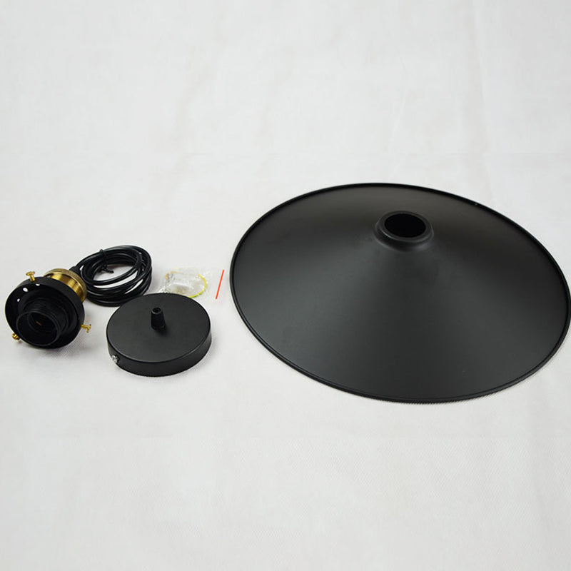 Black Flared Shade Hanging Light Simplicity Metallic 1��Bulb Restaurant Pendant Light Fixture Clearhalo 'Ceiling Lights' 'Industrial Pendants' 'Industrial' 'Middle Century Pendants' 'Pendant Lights' 'Pendants' 'Tiffany' Lighting' 2204472_b1e8e8a1-d1d6-4836-94fd-43503e742000