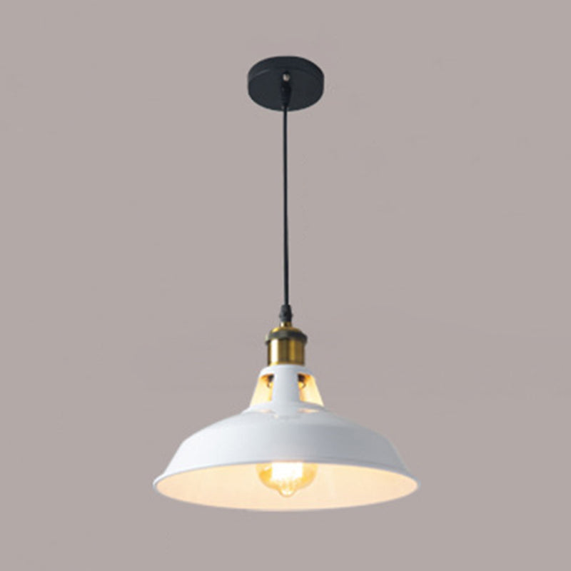 Metallic Pot Lid Suspension Lighting Retro Style 1��Head Restaurant Pendant Ceiling Light Clearhalo 'Ceiling Lights' 'Industrial Pendants' 'Industrial' 'Middle Century Pendants' 'Pendant Lights' 'Pendants' 'Tiffany' Lighting' 2204541