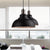 Single Ceiling Light Industrial Dome Shade Iron Hanging Pendant Light for Restaurant Black Outer & White Inner Clearhalo 'Art Deco Pendants' 'Black' 'Cast Iron' 'Ceiling Lights' 'Ceramic' 'Crystal' 'Industrial Pendants' 'Industrial' 'Metal' 'Middle Century Pendants' 'Pendant Lights' 'Pendants' 'Rustic Pendants' 'Tiffany' Lighting' 2204555